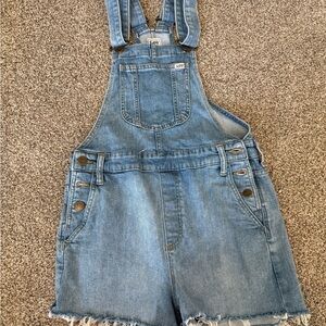 Lee Blue Denim Short Overalls